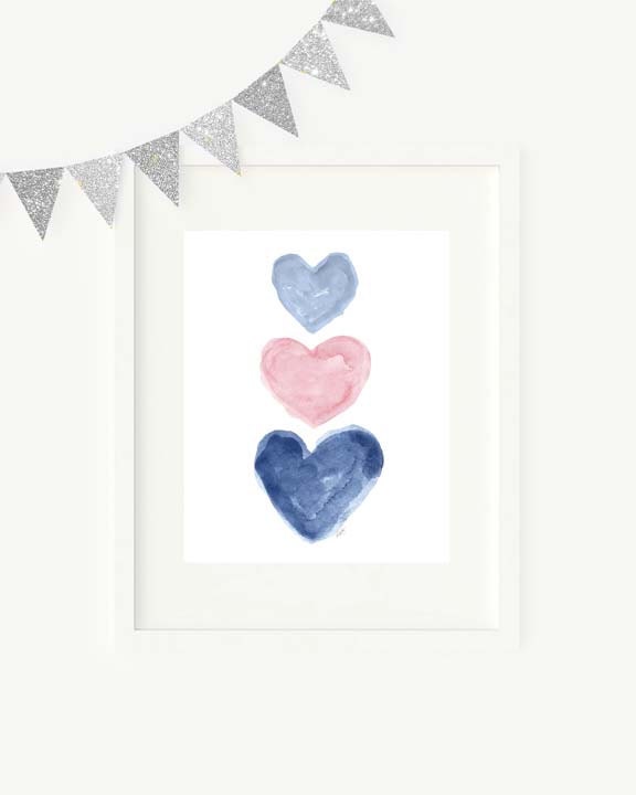 Pale Pink and Navy Girls Decor Pink and Navy Girls Room Etsy