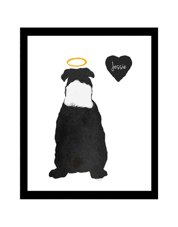 English Bull Dog Memorial: Personalized Pet Loss Print