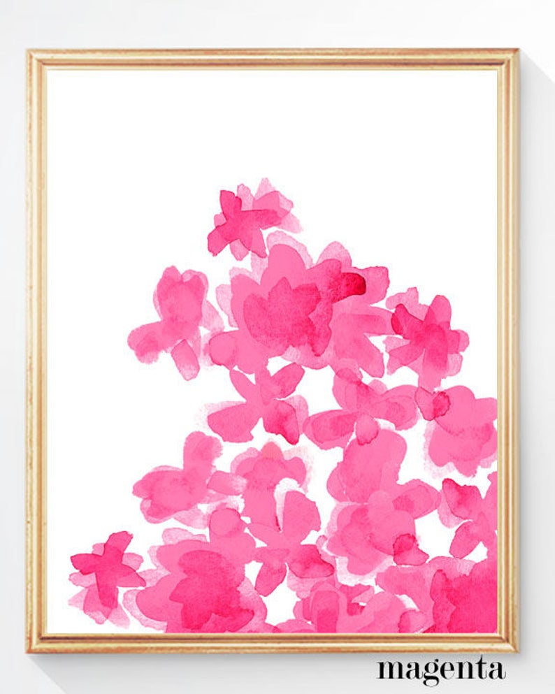 Blush Artwork 8x10 11x4 Blush Floral Prints Blush Bedroom Etsy
