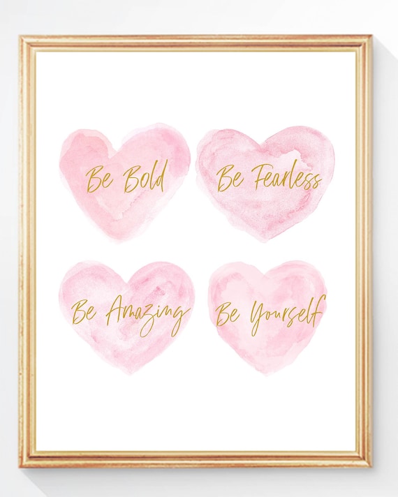 Be Yourself; Girls Inspirational Prints