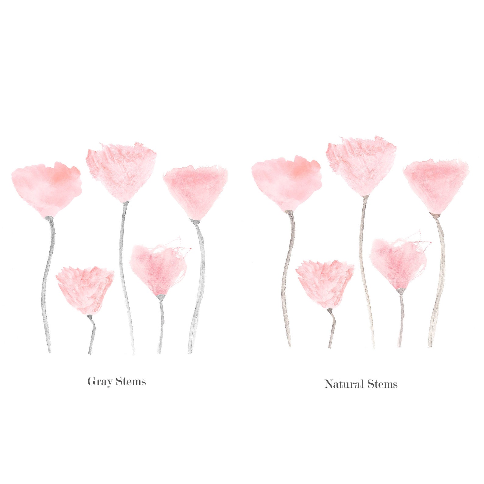 Estampados de vivero floral blush conjunto de 3 decoración | Etsy