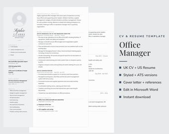 Modèle de CV de responsable administratif, CV d'administrateur compatible avec les systèmes de suivi des candidatures (Word, téléchargement instantané)