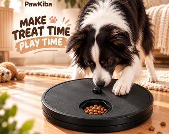 Interactieve voerpuzzel voor honden, draaiende snoepjesdispenser, speelgoed voor langzame voeding en verrijking voor honden
