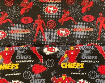 49ers/Spiderman or Chiefs/Ironman Handmade Face masks