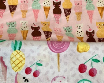 Ice cream Cats or pink Ice cream and lollipops Handmade Face masks