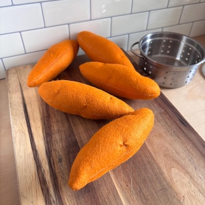 Jeu de simulation en feutre, patates douces - Individuels ou par lot