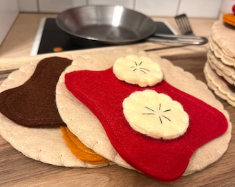 Pretend Play Felt Pancake Set