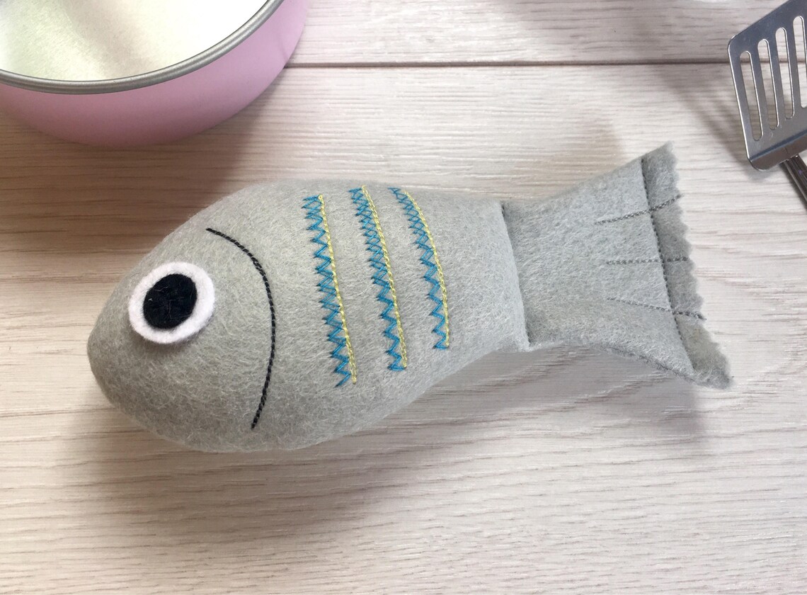 Felt Pretend Play Food Fish Etsy