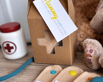 Pretend Play Felt Plasters / Band Aids, for Dr & Nurse Toy Medical First Aid Sets