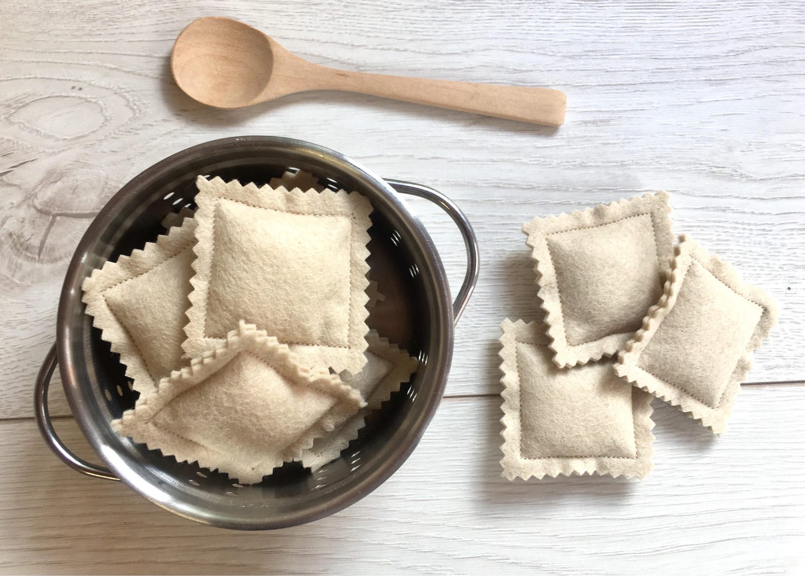 Pretend Play Felt Food Pasta Ravioli Parcels With Packaging Etsy