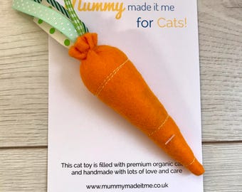 Novelty Felt Food Cat Nip Carrot Easter Toy for Cats and Kittens