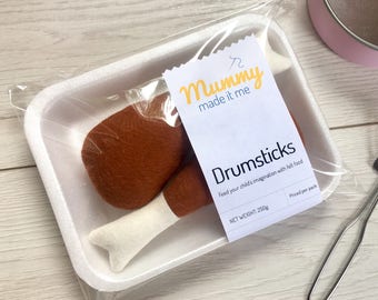 Felt Pretend Play Food Drumsticks