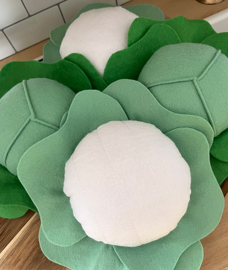 Felt Pretend Play Food Cauliflower image 1