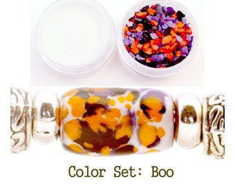 Halloween-BOO, Enamel Frit, Glass Frit, for Copper, Gold, Silver, PMC artists using torch fired or kiln fired processes I Love Enamels.com