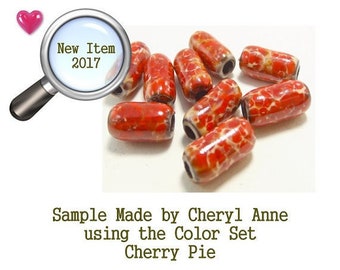 Cherry Pie, Enamel Frit, Glass Frit, for Copper, Gold, Silver, PMC artists using torch fired or kiln fired processes I Love Enamels.com