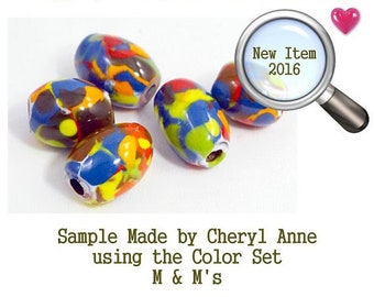 M & M's, Enamel Frit, Glass Frit, for Copper, Gold, Silver, PMC  using torch fired or kiln fired processes I Love Enamels.com