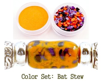 Halloween-BAT STEW, Enamel Frit, Glass Frit, for Copper, Gold, Silver, PMC using torch fired or kiln fired processes I Love Enamels.com