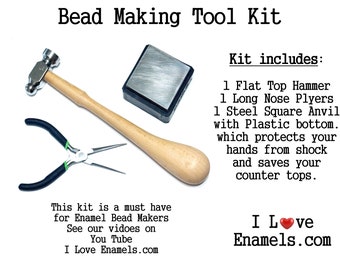 3 piece Bead Making Tool Kit, for metal artists. This is a must have tool for enamel artist working with copper, I Love Enamels.com