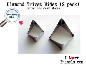 T Diamond Trivets Wides (2 pack), artist using torches or kilns, enamel, pottery, pmc, metal artist, polymer clay, I Love Enamels offered