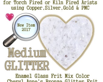 Bronze Enamel Glitter Frit, Medium Size Glitter, Enamel Frit, Glass Frit, for Copper, Gold, Silver, Steel,PMC. Packinghouse Gallery