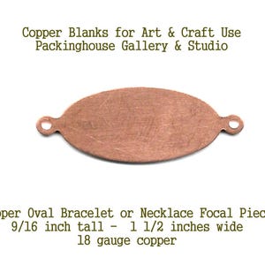 Braclet or Necklace Focal Piece, Copper Blank Shape cut outs made of copper for metal working, enameling and jewerly design, metalsmiths