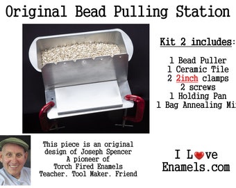 Bead Pulling Station, Kit 2, 2 inch clamps, no mandles Torch Fired Enamel work station Original by Joe Spencer,