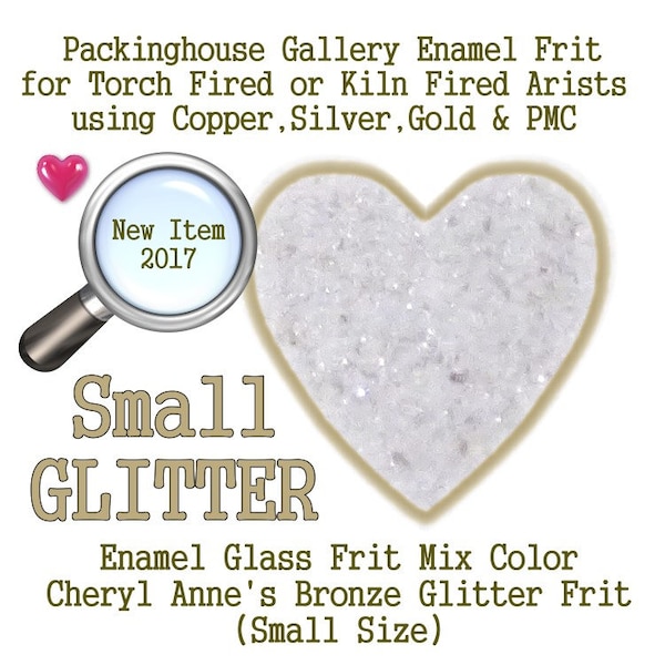 Bronze Enamel Glitter Frit, Small Size Glitter, Enamel Frit, Glass Frit, for Copper, Gold, Silver, Steel,PMC. Packinghouse Gallery