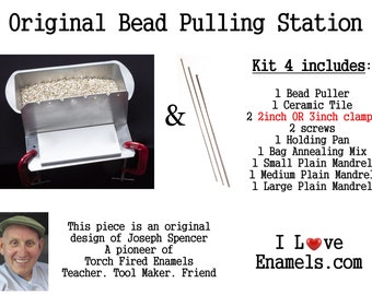 Bead Pulling Station, Kit 4, Torch Fired Bead Making Enamel work station, Enamel Tools, includes 3 different size mandrels, by Joe Spencer