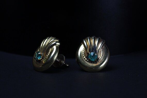 Gold and Emerald Earrings