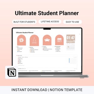 Notion-Studentenplaner-Vorlage | Akademischer Planer, Aufgaben-Tracker & Studien-Dashboard