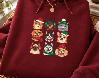 クリスマスペットフェイスパーカー | フェスティブパウズホリデーアニマル