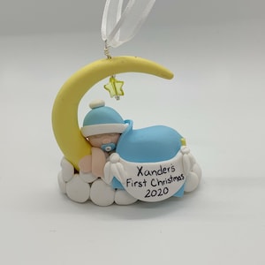 Adorable Baby Shower Gift - Personalized 1st Christmas Ornament for Baby Boy or Girl