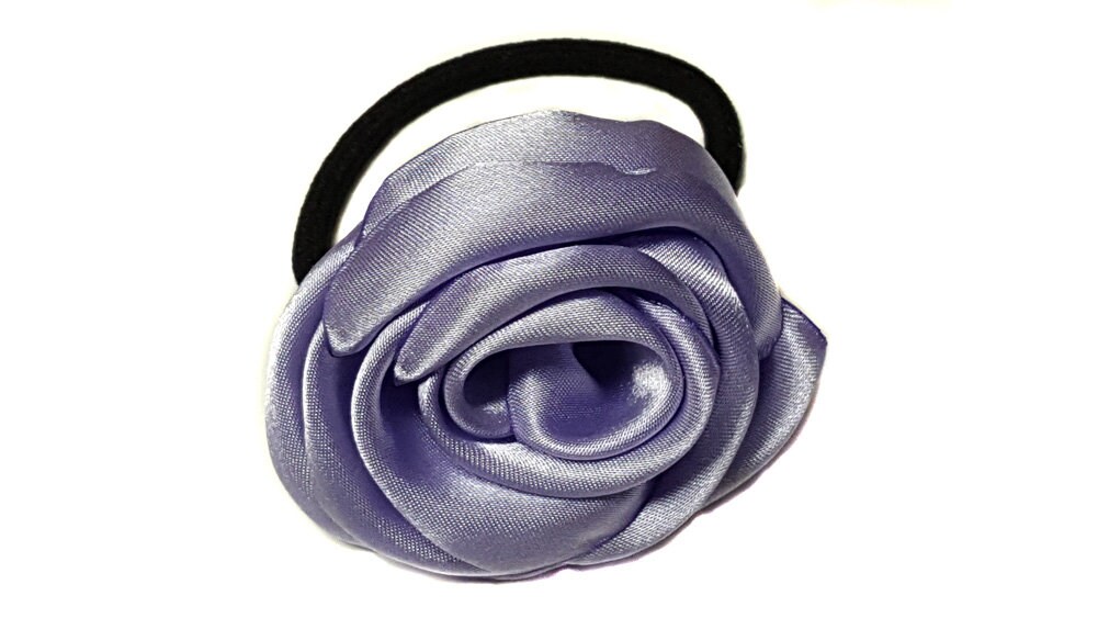 Rose Ponytail Holder Handmade Satin Roses Ponytail Holders Many