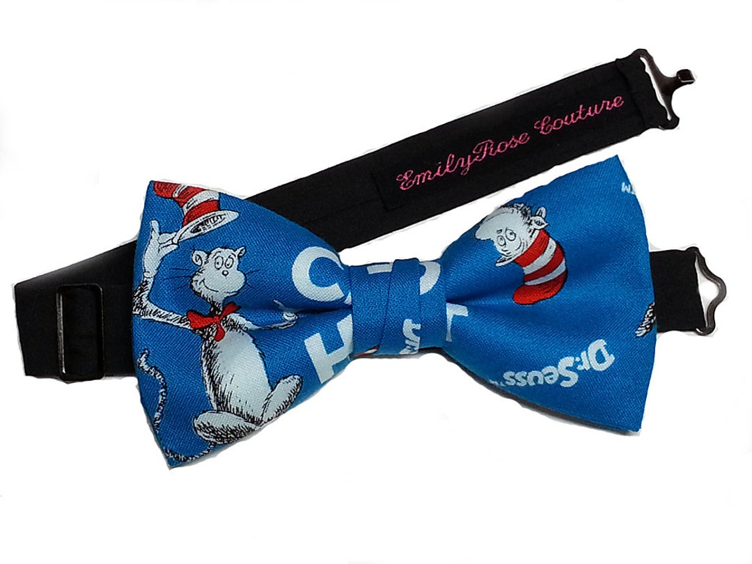 Dr Seuss Bow Tie Cat in the Hat Bowtie Kid Show Bow Tie Adjustable
