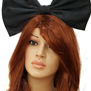 Giant Extra Large Satin Alice and Wonderland Inspired Hair Bows Kiki Delivery Services Hot Pink Red Black or Pink Cosplay image 3