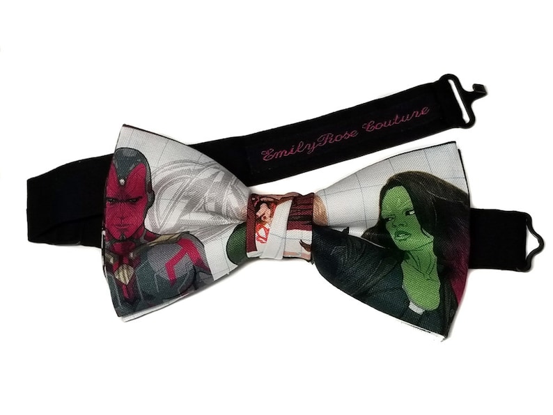 Super Heroes Bow Tie Self Tied Looked Marvel Comics The Avengers Collection Bow Tie Pre Tied Adjustable Neck Strap