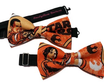 Star Wars Bow Tie- Rogue One Bow Tie- Jyn Erso- Chirrut Imwe- Adjustable Straps- Handmade in the USA- Father and Son- Newborn to Adult