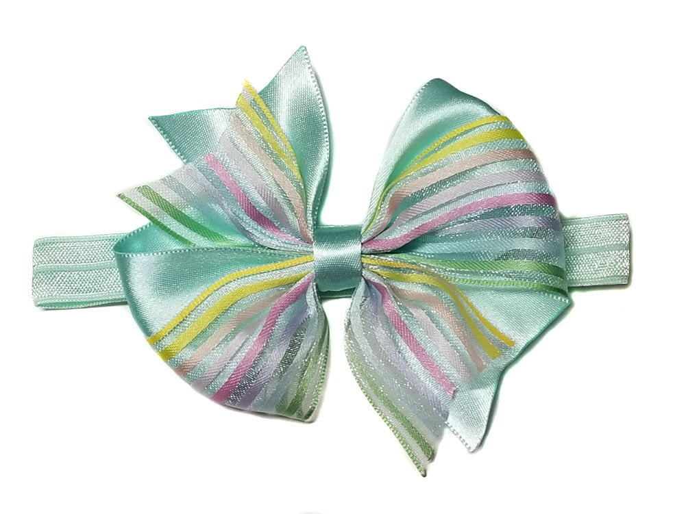 Easter Pastel Ribbon Hair Bows - Easter Hair Bow- For Baby- For Kids ...