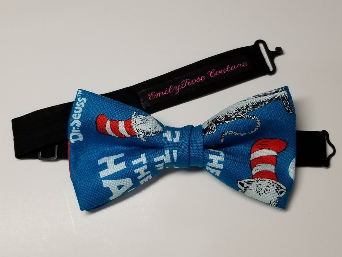 Dr Seuss Bow Tie Cat in the Hat Bowtie Kid Show Bow Tie - Etsy