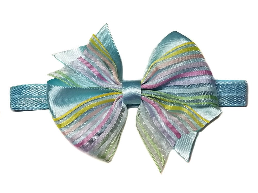 Easter Pastel Ribbon Hair Bows - Easter Hair Bow- For Baby- For Kids ...