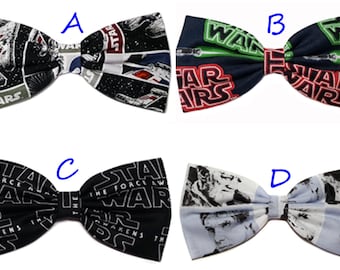 Star Wars Hair Bow- Star Wars Space Battle Hair Bow- Neon Light Saber- The Force Awaken- Star Wars Fan- Hair Clips- Headband