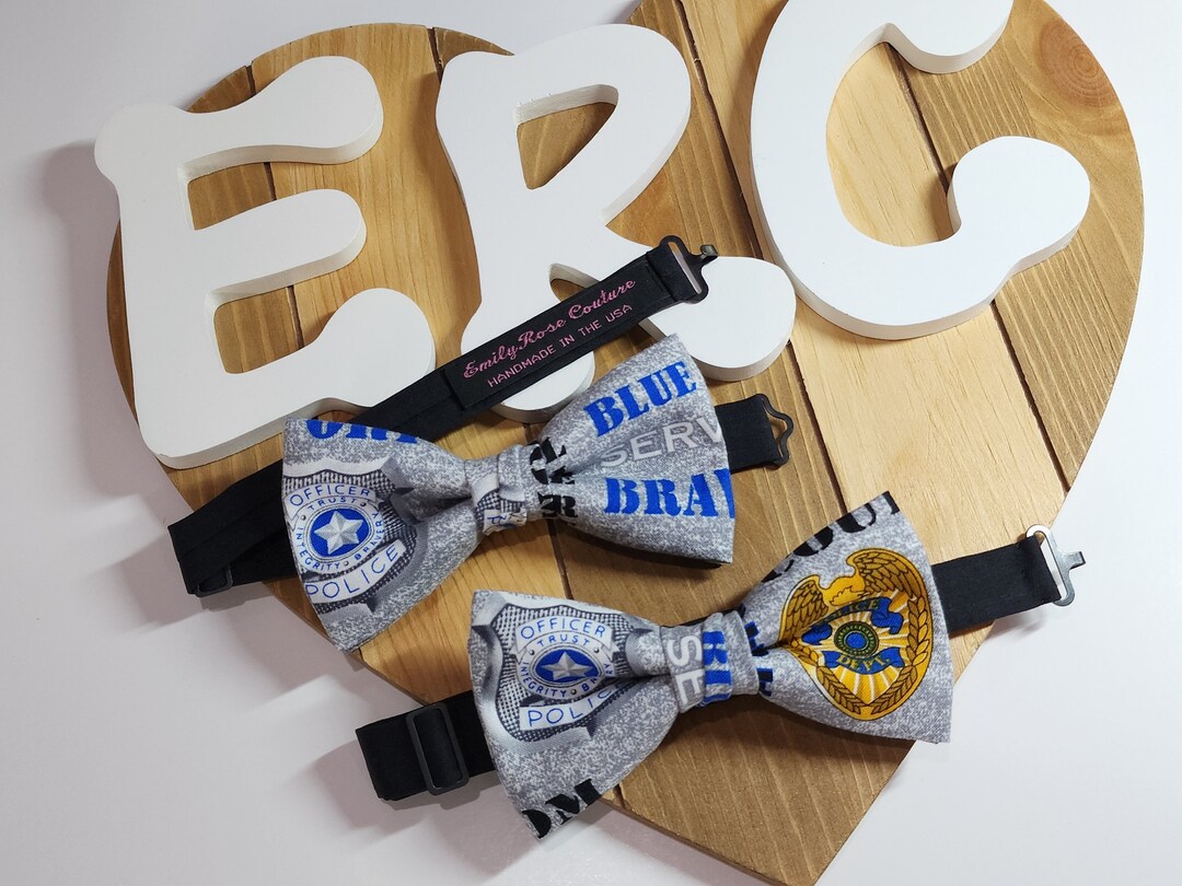 thin blue line bow tie