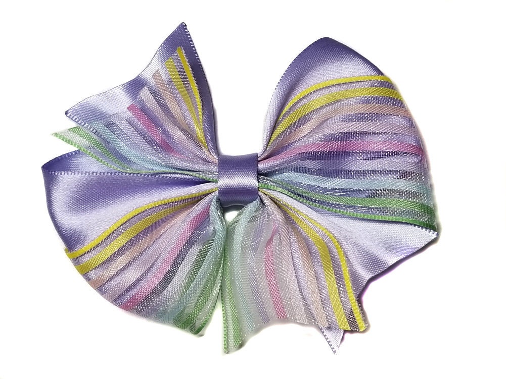 Easter Pastel Ribbon Hair Bows - Easter Hair Bow- For Baby- For Kids ...