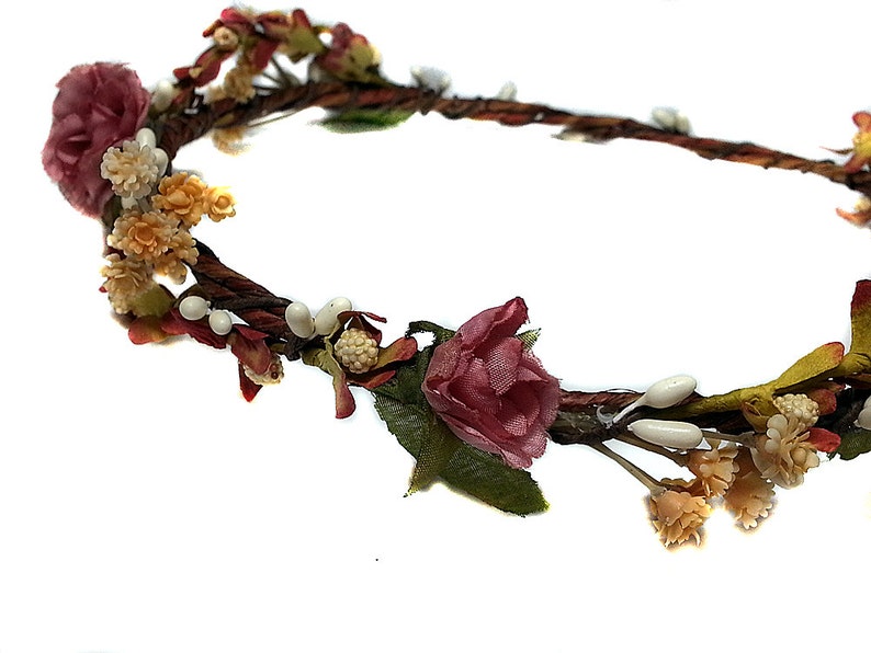 Woodland Wedding Flower Crown Rustic Bridal Flower Hair | Etsy