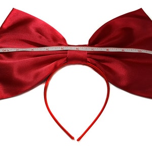 Giant Extra Large Satin Alice and Wonderland Inspired Hair Bows Kiki Delivery Services Hot Pink Red Black or Pink Cosplay image 8