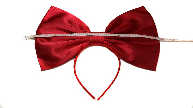 Giant Extra Large Satin Alice and Wonderland Inspired Hair Bows Kiki Delivery Services Hot Pink Red Black or Pink Cosplay image 8