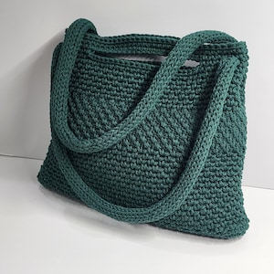 Bolsos de crochet hechos a mano - Bolsos de hombro - Bolso de mano - Bolso de crochet EmilyRose Couture - VERDE - Listo para enviar