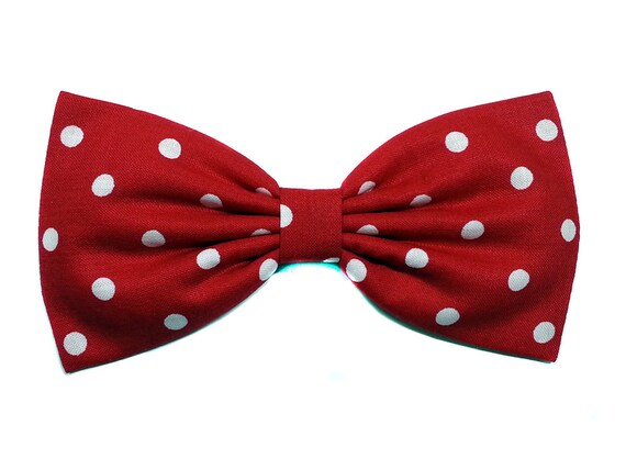 Polka Dot Hair Bow Pin Up Hair Accessories Red Polka Dot Etsy