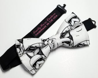 Bucket Heads Bow Tie- Clone Troopers Bow Tie- Pre Tied- Self Tied look- Adjustable- Handmade Bow tie- FAST SHIPPING