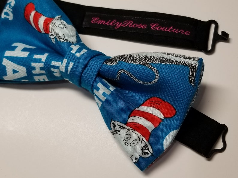 Dr Seuss Bow Tie Cat in the Hat Bowtie Kid Show Bow Tie Etsy